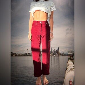 Levi’s burgundy straight leg corduroy pants